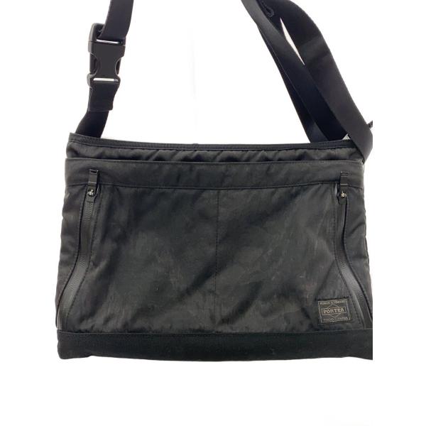 PORTER◆ショルダーバッグ/サコッシュ/ナイロン/BLK/総柄/カモフラ/659-05145//