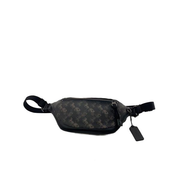 COACH◆ウエストバッグ/ボディーバッグ/PVC/BLK/総柄/F83411//