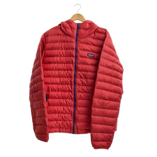 patagonia◆ダウン・セーター・フーディ_レッド/XL/ポリエステル/RED
