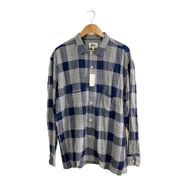 Pilgrim SURF+SUPPLY◆長袖シャツ/M/レーヨン/GRY/チェック/36-11-04...