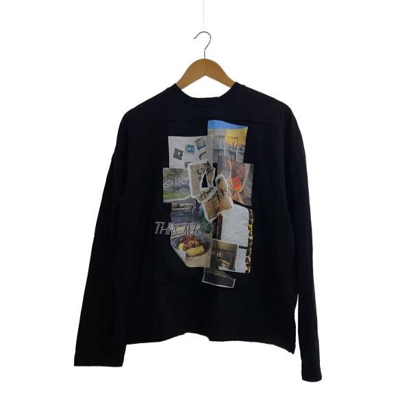 AMERI◆長袖Tシャツ/FREE/コットン/BLK/無地/0125203710480