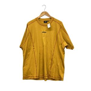 STUSSY◆Wave Short Sleeve Crew/Tシャツ/L/コットン/YLW/1140347//