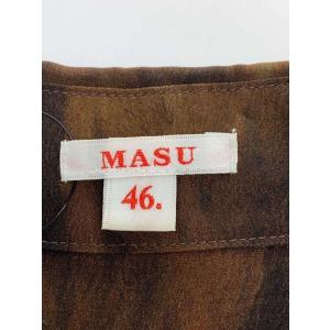 MASU◆長袖シャツ/46/シルク/BRW/総...の詳細画像2