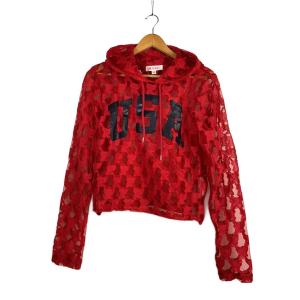 MASU◆23AW/ANGEL LACE HOODIE/44/コットン/レッド/MFFW-CS0123