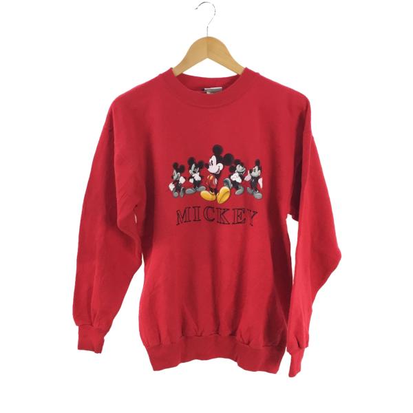 Disney◆スウェット/M/コットン/RED/DISNEY DESIGN