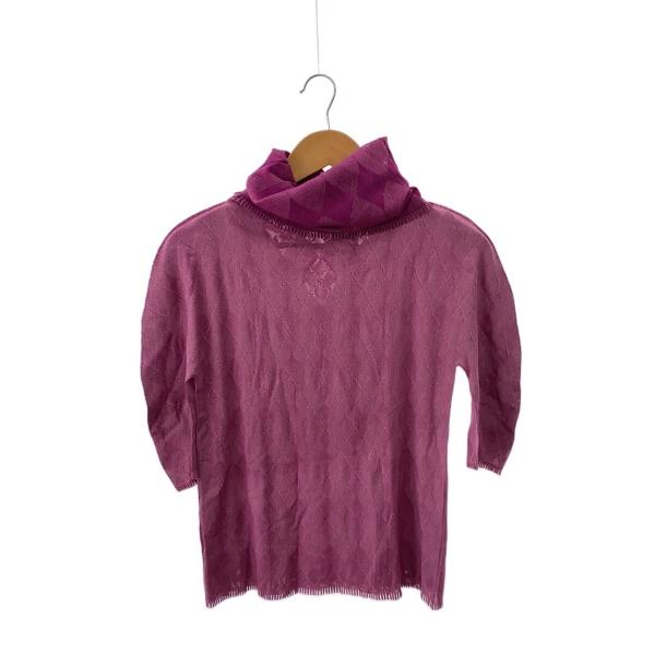 PLEATS PLEASE ISSEY MIYAKE◆半袖カットソー/--/ナイロン/PNK/無地/...
