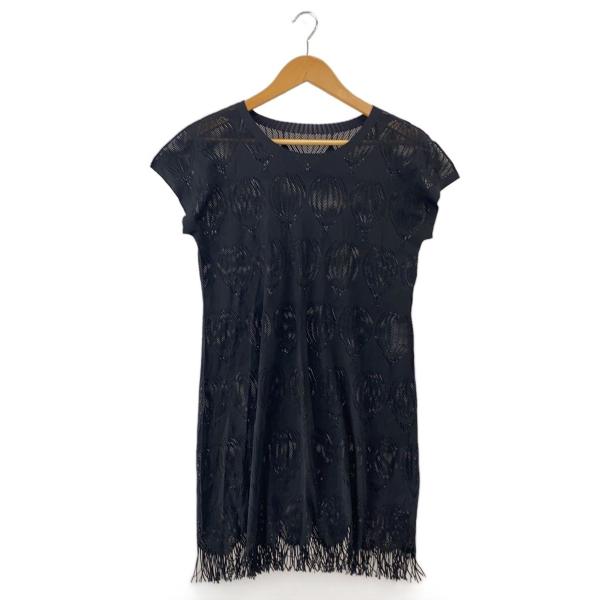 PLEATS PLEASE ISSEY MIYAKE◆半袖ブラウス/3/ナイロン/BLK/無地/PP...