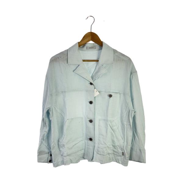 JEANASIS◆リネンCPOジャケット/FREE/レーヨン/BLU/js071722cf//