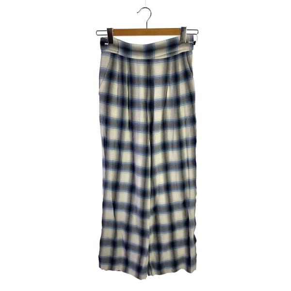PHEENY◆Rayon ombre check 2 tuck slack/1/レーヨン/BLU/チ...