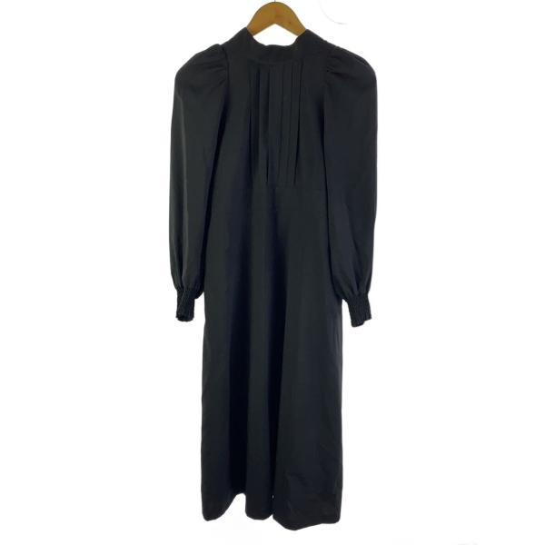 TIARA◆22AW/バックリボンドレス/長袖ワンピース/ポリエステル/BLK/A0129FA261