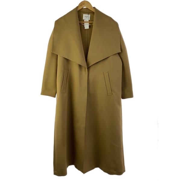 AMERI◆BIG COLLAR TUCK SHOULDER COAT/M/ポリエステル/BEG/0...