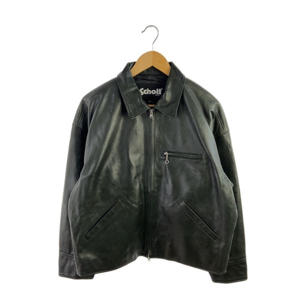 Schott◆JS別注/LEATHER TRACKER JACKET/レザージャケット/S/羊革/B...