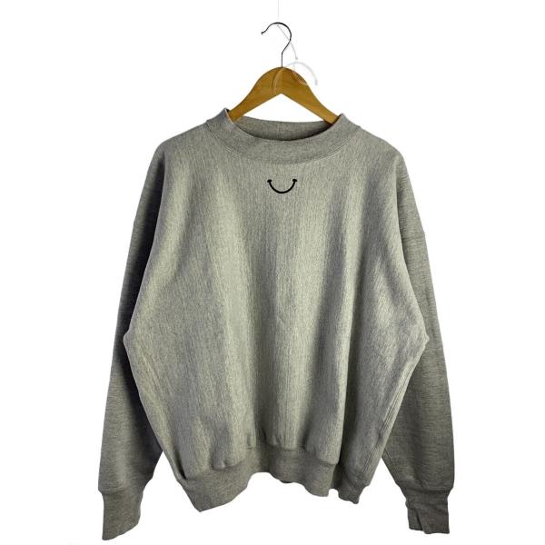 READYMADE◆M-NECK SWT SMILE/XL/コットン/GRY/無地/RE-CO-GY...