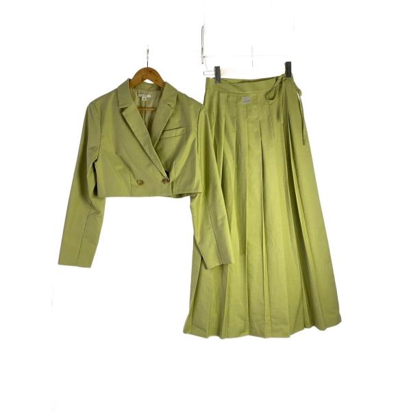 AMERI◆SHORT JACKET WITH PLEATS WRAP SKIRT/M/ポリエステル...