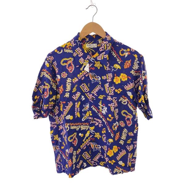 SUN SURF◆アロハシャツ/M/レーヨン/NVY/総柄/SS37780JS