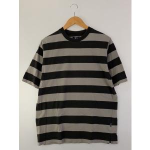 STUSSY◆Tシャツ/S/コットン/GRY/ボーダー