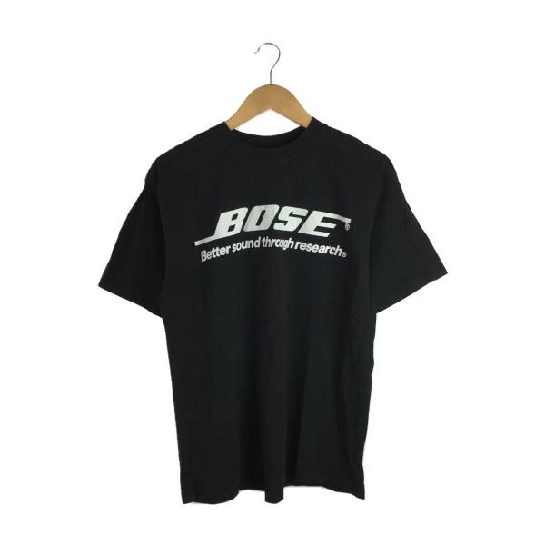 BOSE◆Tシャツ/L/コットン/BLK/無地/企業Tee