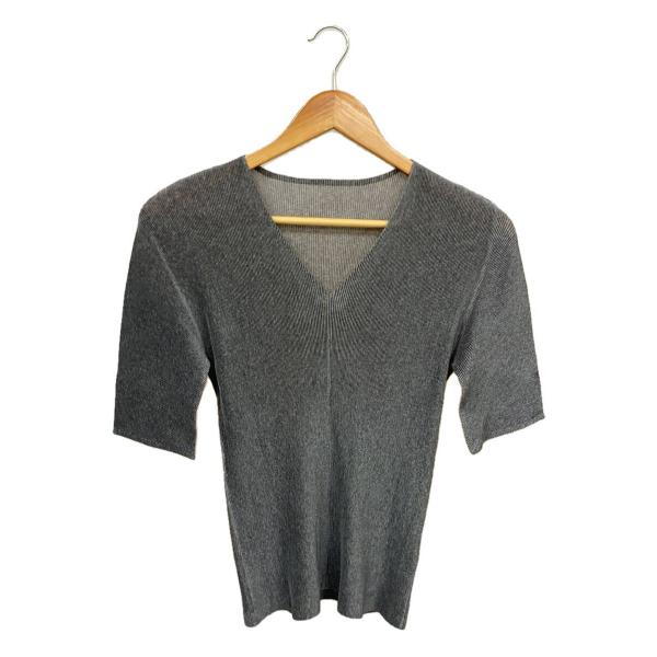 PLEATS PLEASE ISSEY MIYAKE◆半袖カットソー/--/ポリエステル/GRY/無...