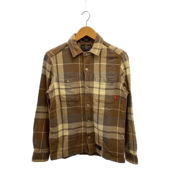 WTAPS◆ネルシャツ/S/コットン/KHK/チェック/122GWDT-SHM05//