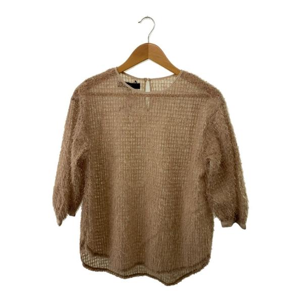 FLORENT◆25AW/フェザーチュールトップス/0/ポリエステル/ベージュ/2505F06003