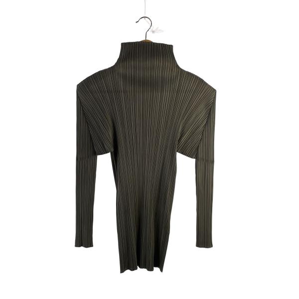 PLEATS PLEASE ISSEY MIYAKE◆長袖カットソー/4/ポリエステル/GRY/PP...