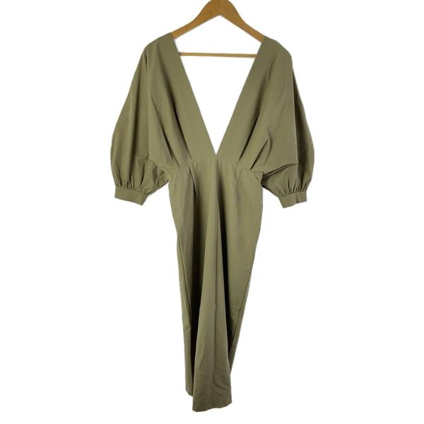 AMERI◆AMERI/アメリヴィンテージ/長袖ワンピース/M/ナイロン/ブラウン/無地/02210...