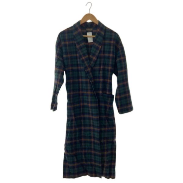 PENDLETON◆コート/コットン/グリーン/チェック/8475-3348/ガウン