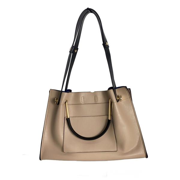 JEANASIS◆ハンドバッグ/フェイクレザー/ベージュ/JS080390PD/タグ付き