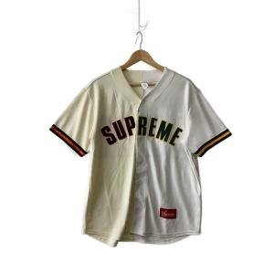 Supreme◆半袖シャツ/ベースボールシャツ/21SS/M/ポリエステル/WHT//