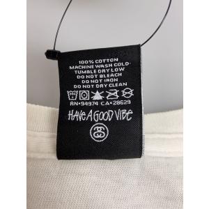 STUSSY◆Tシャツ/M/コットン/WHT/...の詳細画像3