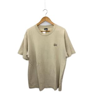STUSSY◆80s/スカルボーン/OLD STUSSY/USA製/Tシャツ/L/コットン/BEG//