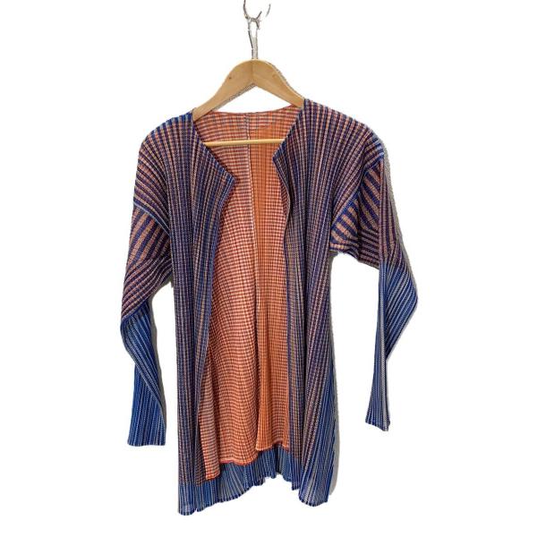 PLEATS PLEASE ISSEY MIYAKE◆カーディガン(薄手)/4/ポリエステル/PP1...