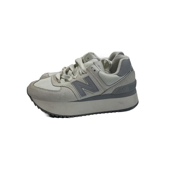 NEW BALANCE◆WL574/ホワイト/23.5cm/WHT