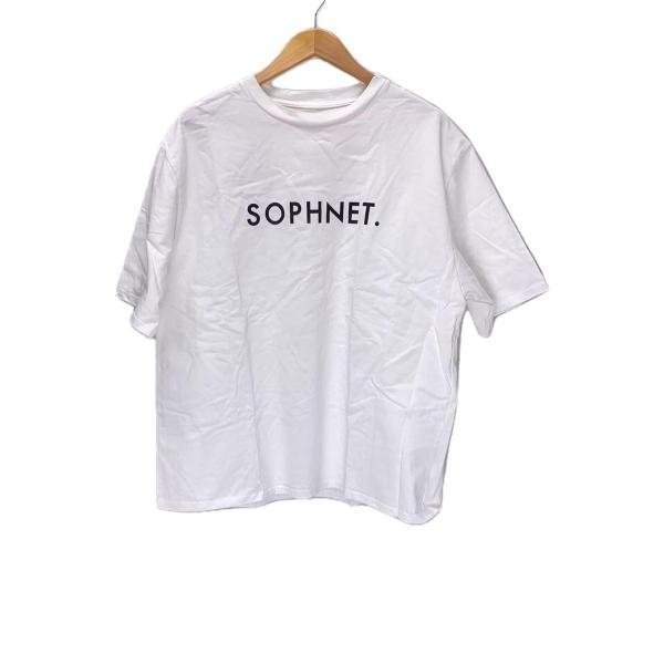 SOPHNET.◆SOPHNET. LOGO BAGGY TEE/Tシャツ/S/コットン/ホワイト/...