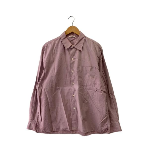 AURALEE◆20SS/WASHED FINX TWILL BOX SHIRT/長袖シャツ/4/コ...