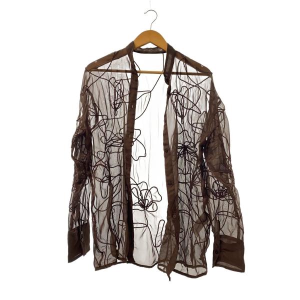 AMERI◆長袖シャツ/FREE/ポリエステル/BRW/0225104930790