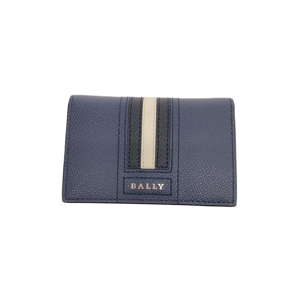 BALLY◆カードケース/PVC/NVY/無地/メンズ