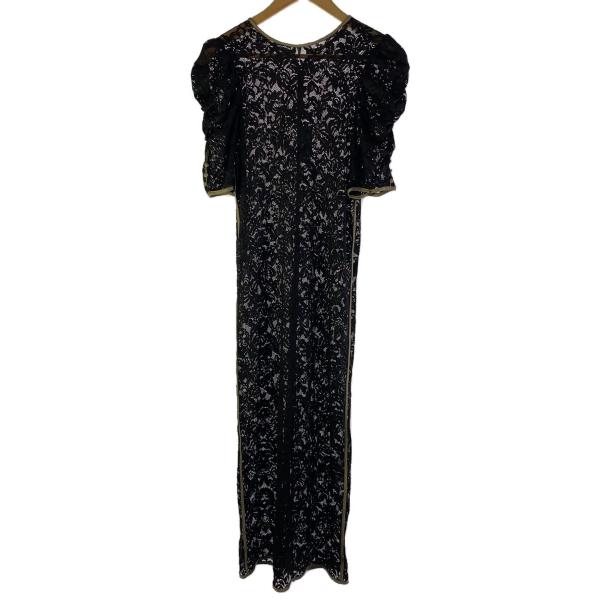 AMERI◆半袖ワンピース/M/インナー欠品/ナイロン/BLK/01110531030