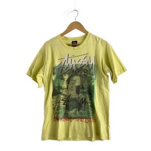STUSSY◆Tシャツ/M/コットン/YLW/プリント//PHOTO
