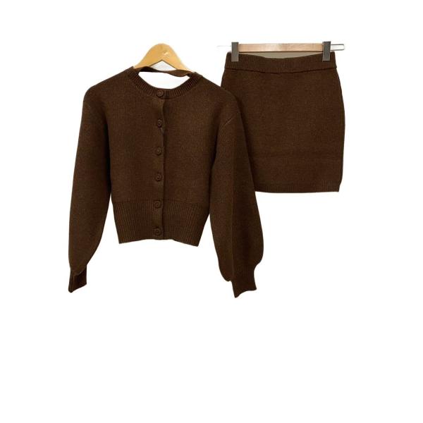 AMERI◆セットアップ/S/ポリエステル/ブラウン/0225205510180/アメリヴィンテージ