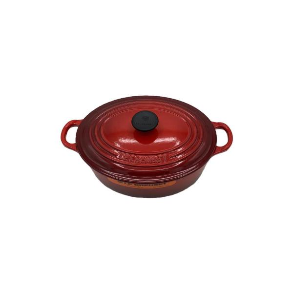 LE CREUSET◆ココット オーバル/23cm/2.6L/RED