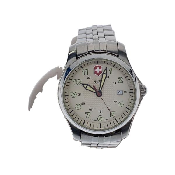 VICTORINOX◆クォーツ腕時計/アナログ/ステンレス/CRM/SLV/時間ズレ大//