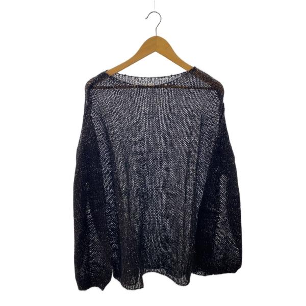 AMERI◆24AW SOFT MOHAIR/ニット・セーター(薄手)/FREE/モヘア/BLK/0...