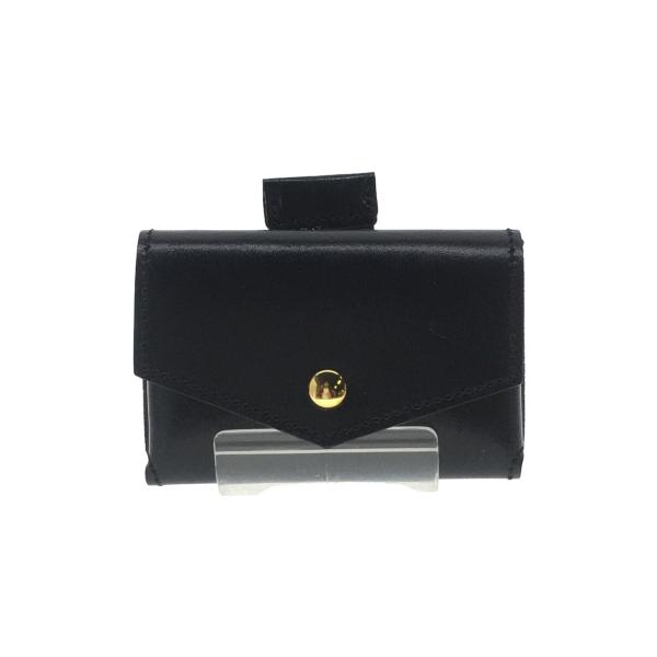 com-ono/2つ折り財布/レザー/BLK/無地/メンズ/TINY-001-BK