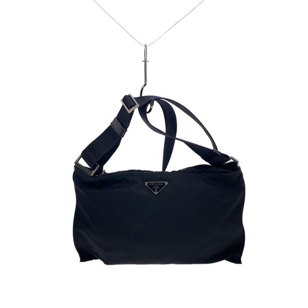 PRADA◆ショルダーバッグ/ナイロン/ブラック/黒/PRADA/プラダ//