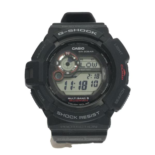 CASIO◆ソーラー腕時計・G-SHOCK/GW-9300/デジタル/BLK