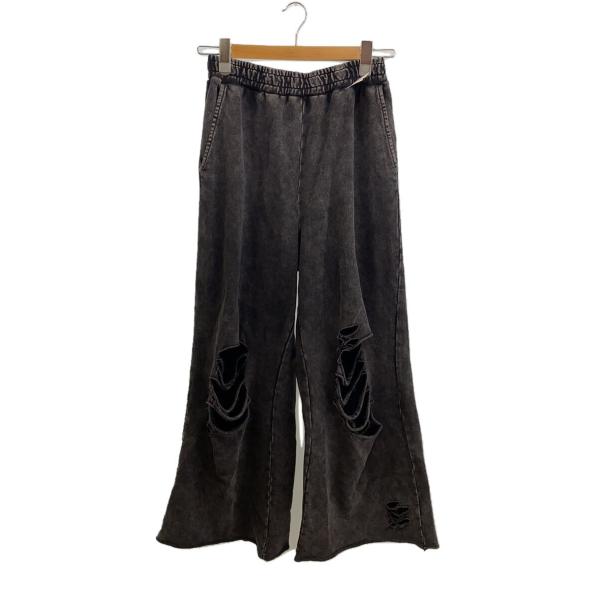 JEANASIS◆ワイドパンツ/FREE/コットン/BLK/無地/JS050961CF