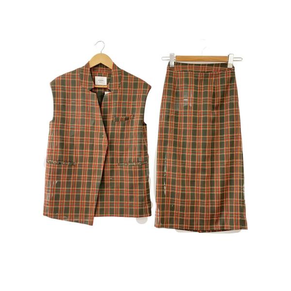 AMERI◆セットアップ/S/ポリエステル/マルチカラー/チェック/0110551234