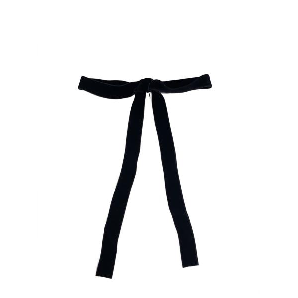 AMERI◆VELVET RIBBON HAIR/リボン/--/BLK/レディース//