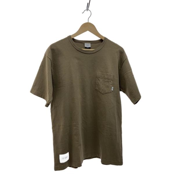 WTAPS◆Tシャツ/2/コットン/KHK/201ATDT-CSM02//